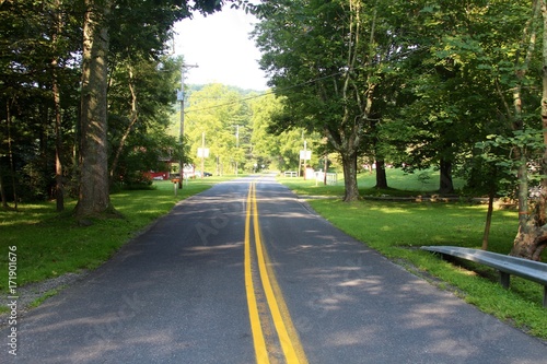 The long stretch of empty road.