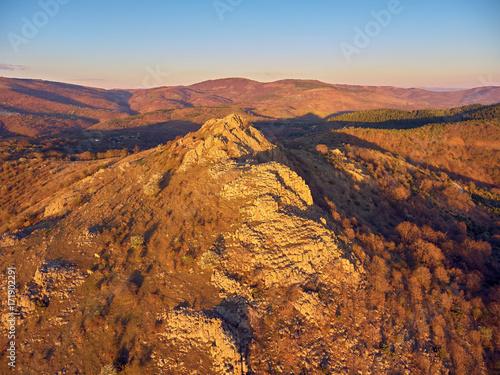 Aerial view of Ancient Observatory "Kokino" in Macedonia