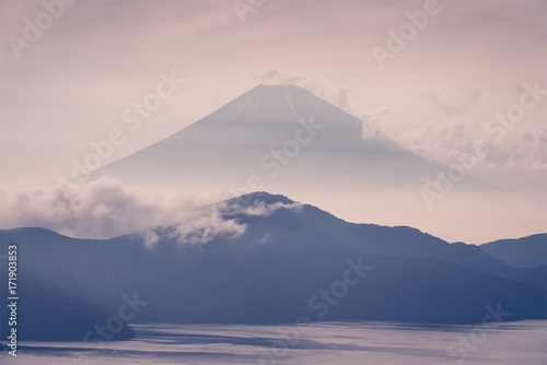 Mountain Fuji with cloudy in summer season