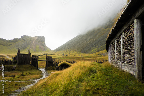 Traditional viking skyfall village photo