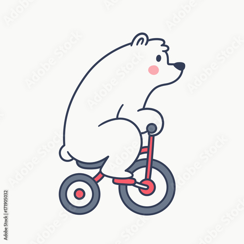 Bear on bicycle