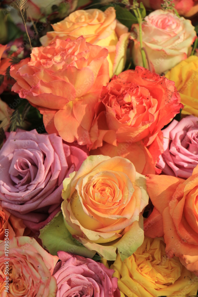 Mixed wedding roses Mixed wedding roses