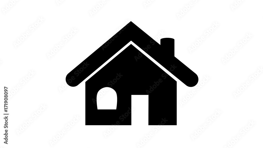 simple House icon black white simple House icon black white