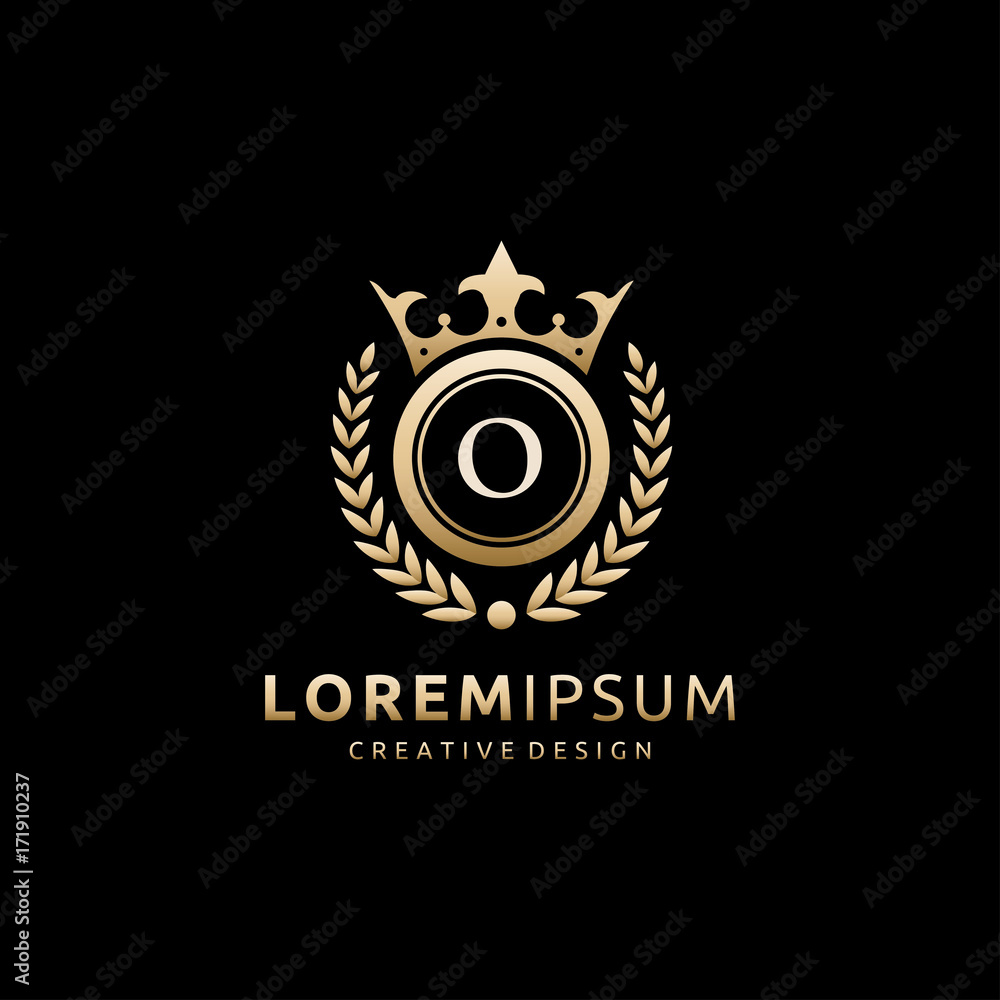 Fototapeta premium Royal Queen O Letter Logo