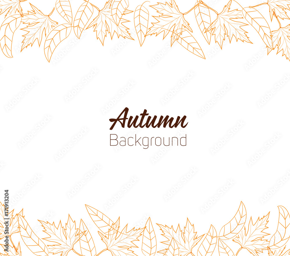 Vector Autumn background Design with maple leaf