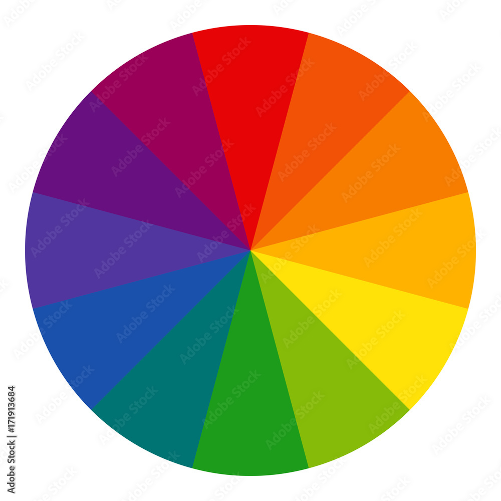 Color Wheel and Synthesis of the Colors Stock Vector - Illustration of  geometry, abstract: 114906506