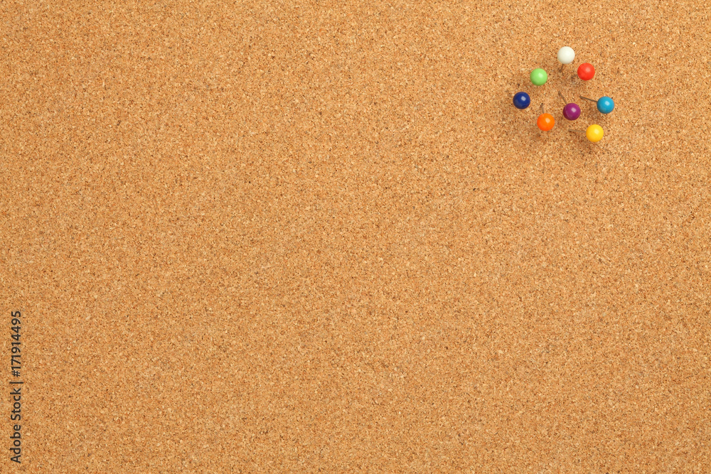 コルクボードとピン Stock Photo Adobe Stock