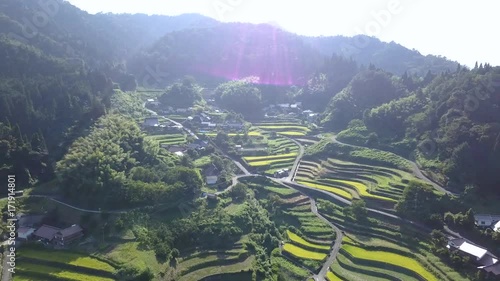 棚田で空撮