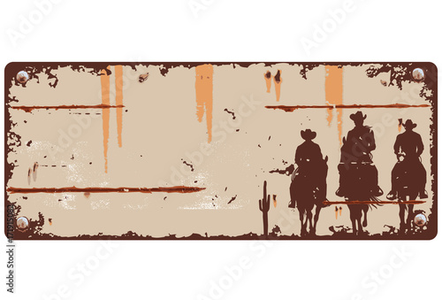 Vintage Cowboys sign, Vector