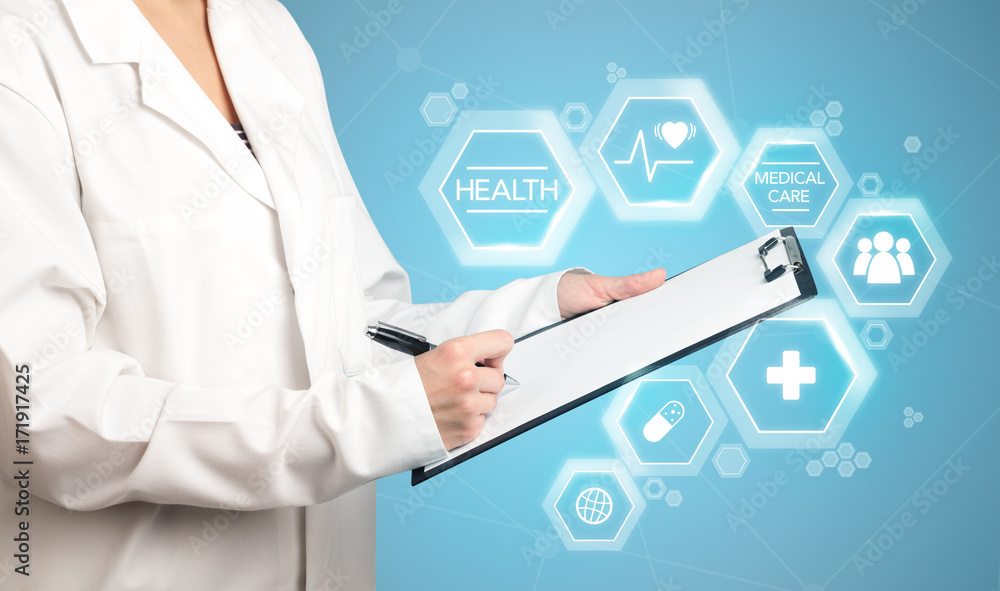 Female doctor with notepad