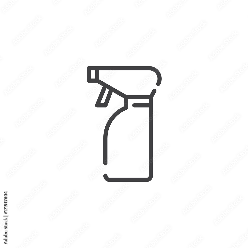 Sprayer line icon, outline vector sign, linear style pictogram isolated on white. Symbol, logo illustration. Editable stroke Sprayer line icon, outline vector sign, linear style pictogram isolated on white. Symbol, logo illustration. Editable stroke
