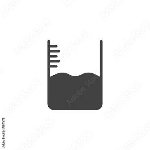 Water level icon vector, filled flat sign, solid pictogram isolated on white. Symbol, logo illustration.