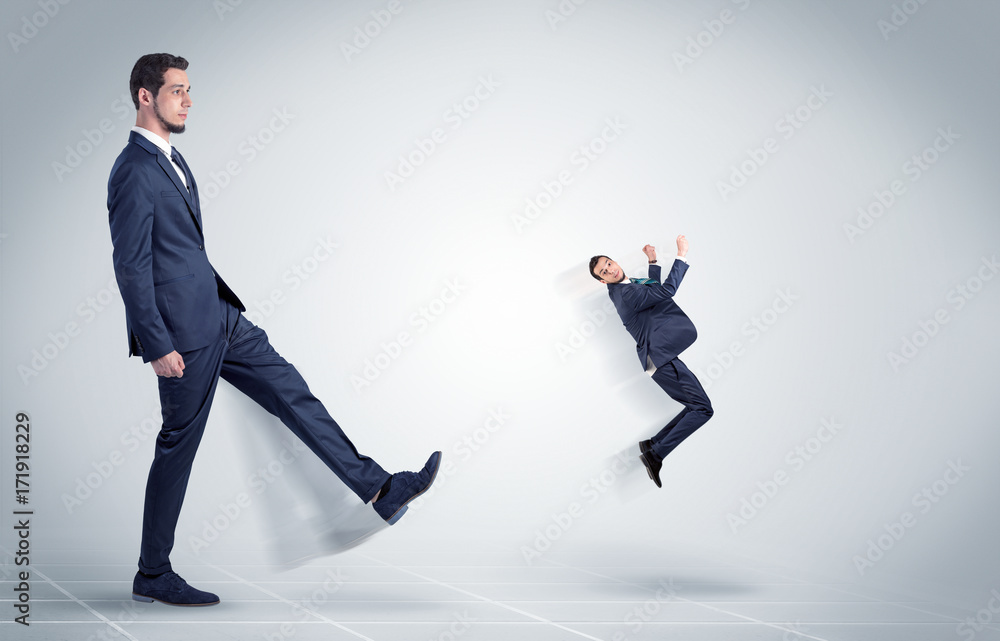 Fototapeta premium Young businessman fired by boss