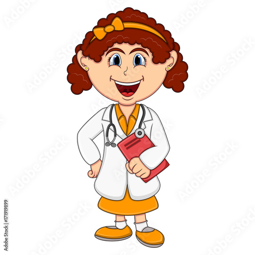 Doctor - Girl Cartoon