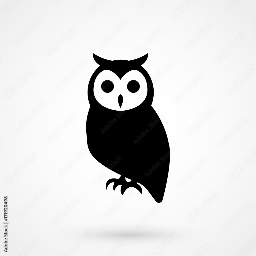 Vector owl icon. Owl logo Vector owl icon. Owl logo