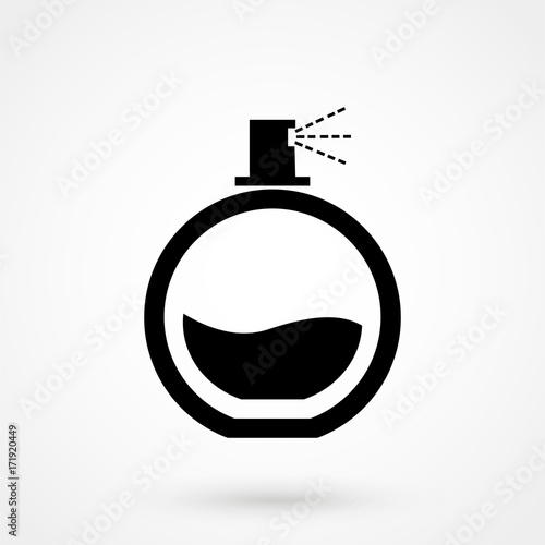 perfume icon isolated on background. Modern flat pictogram, business, marketing, internet concept. Trendy Simple vector symbol for web site design or button to mobile app. Logo illustration