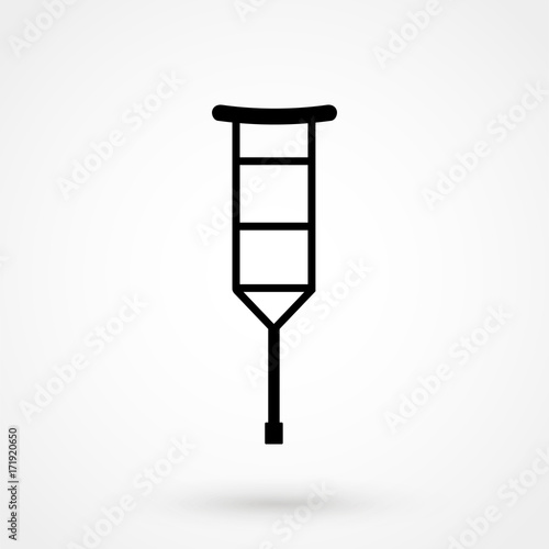 Crutches Flat Icon