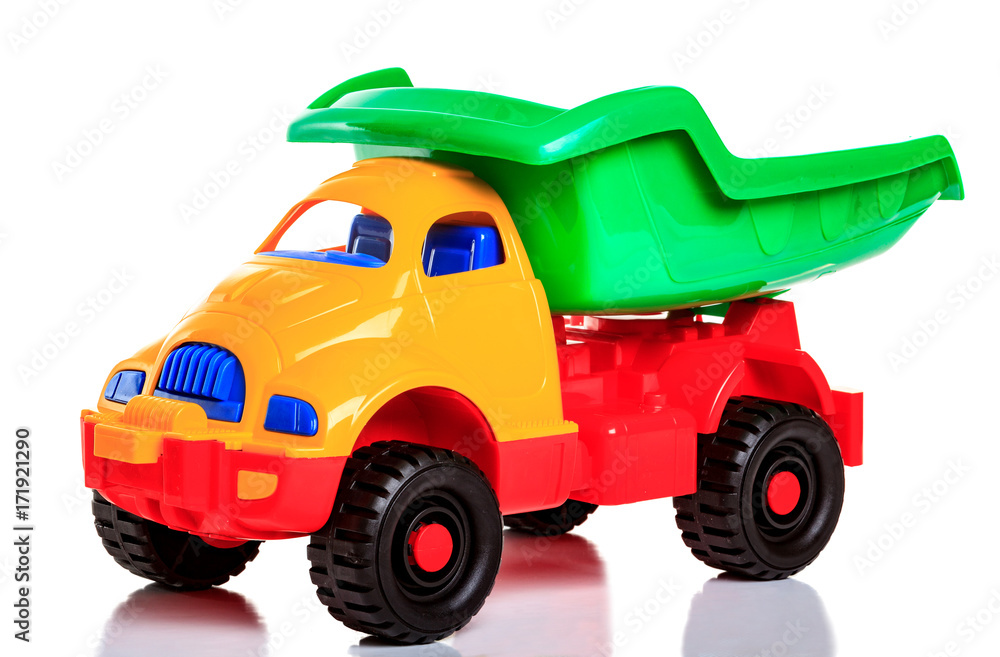 Toy truck isolated on white background
