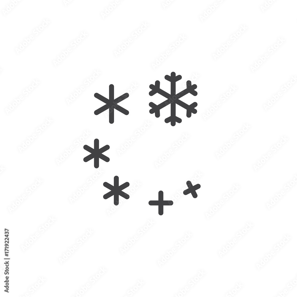 Snow storm line icon, outline vector sign, linear style pictogram isolated on white. Symbol, logo illustration. Editable stroke Snow storm line icon, outline vector sign, linear style pictogram isolated on white. Symbol, logo illustration. Editable stroke