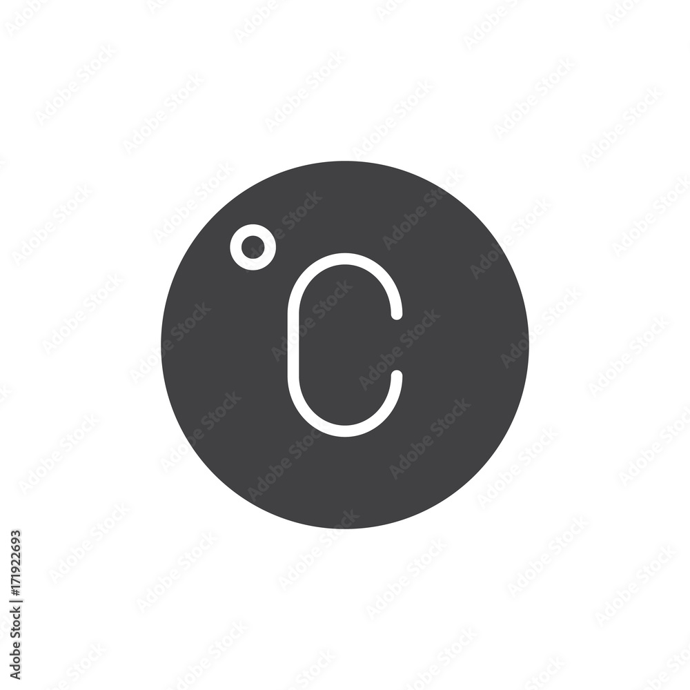 Celsius icon vector, filled flat sign, solid pictogram isolated on white. Symbol, logo illustration. Celsius icon vector, filled flat sign, solid pictogram isolated on white. Symbol, logo illustration.