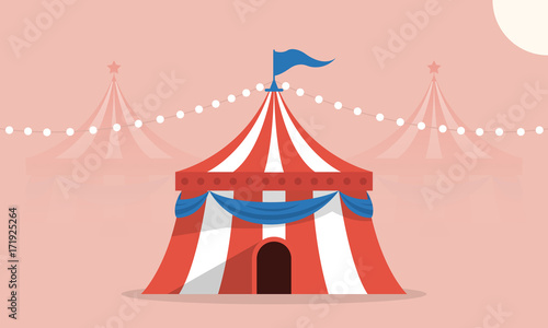 Circus tent vector background illustration