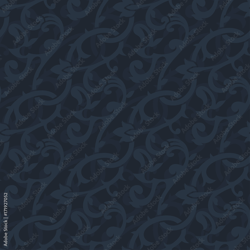 Christmas Subtle Blue Floral Seamless Pattern Christmas Subtle Blue Floral Seamless Pattern