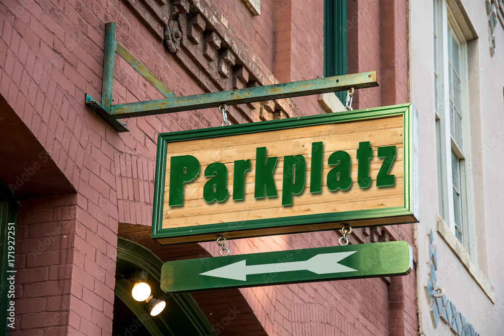 Fototapeta premium Schild 277 - Parkplatz