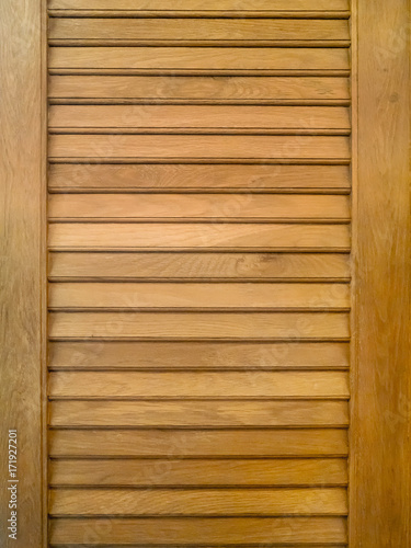 front view of wood louver door