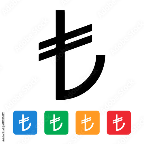 Turkish Lira sign, TL icon