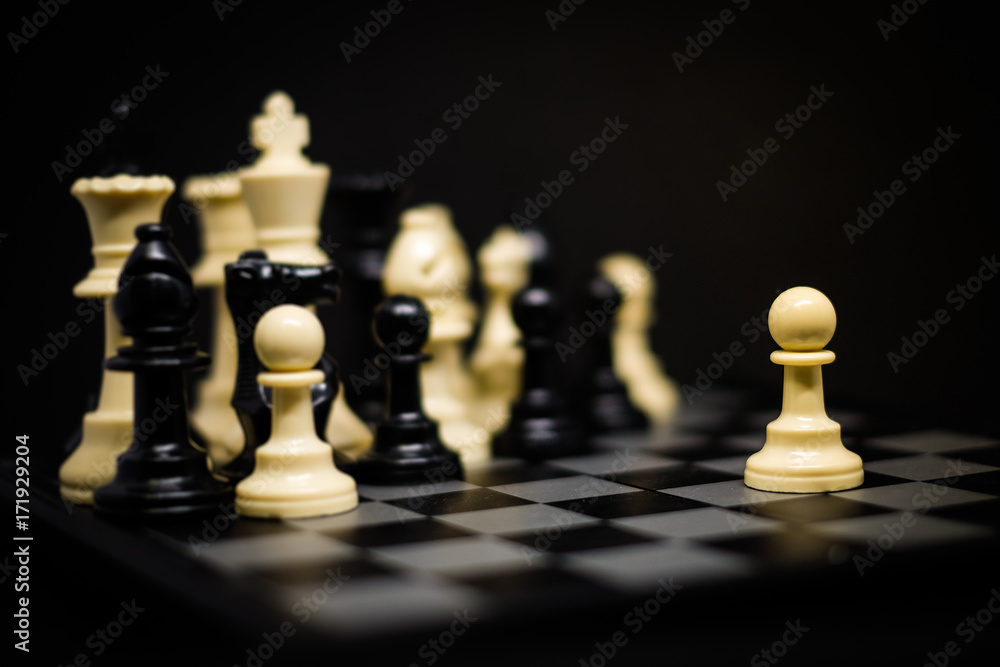 Chess (Pawn) for leader background or texture - Business & Strategy Concept.