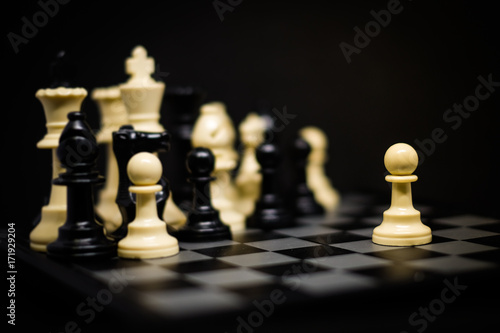Chess  Pawn  for leader background or texture - Business   Strategy Concept.