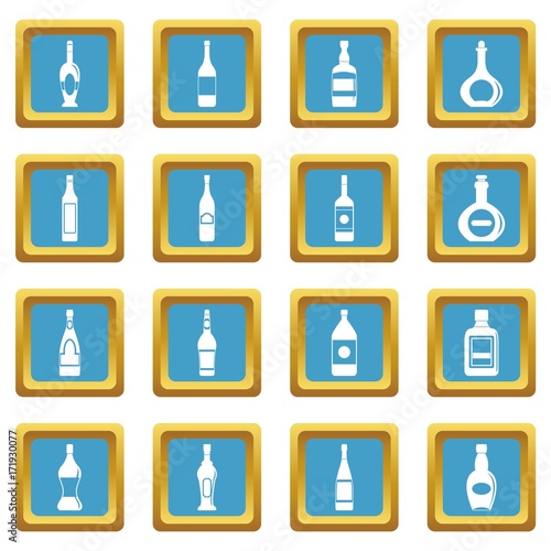 Bottle forms icons azure