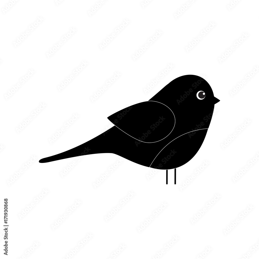 little simple cartoon bird Stock Illustration | Adobe Stock