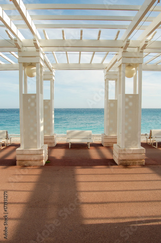 Obraz na płótnie Colonnade in Nice, promenade des anglais France. w salonie