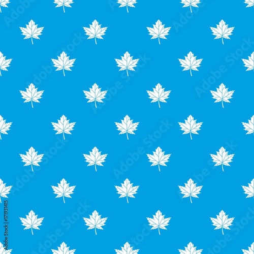 Wallpaper Mural Maple leaf pattern seamless blue Torontodigital.ca