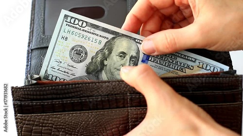 Greedy hides hundred dollars back to wallet