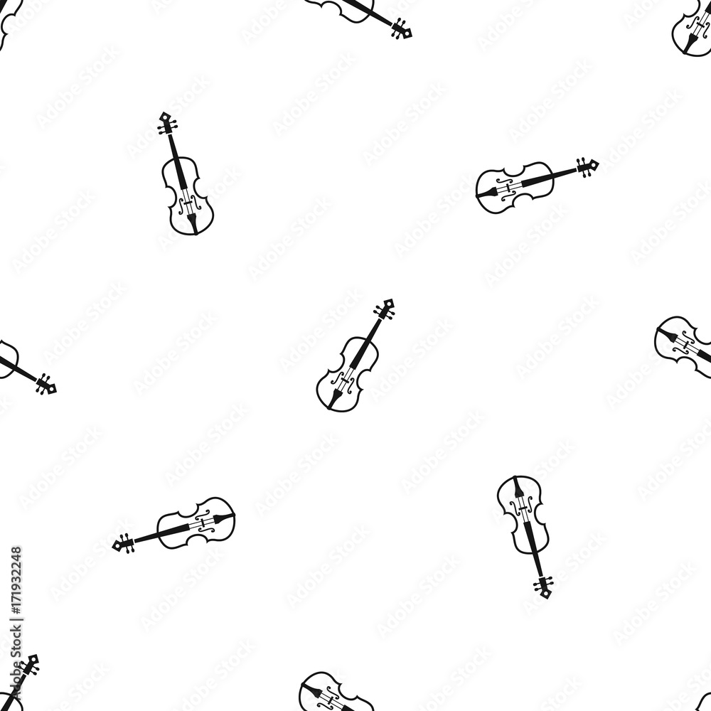 Cello pattern seamless black Cello pattern seamless black