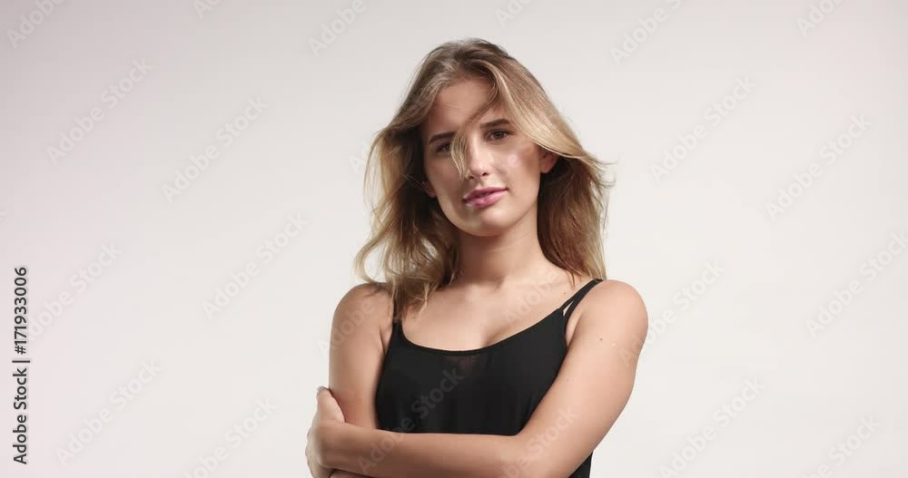 Beautiful blonde in black camisole video Beautiful blonde in black camisole video