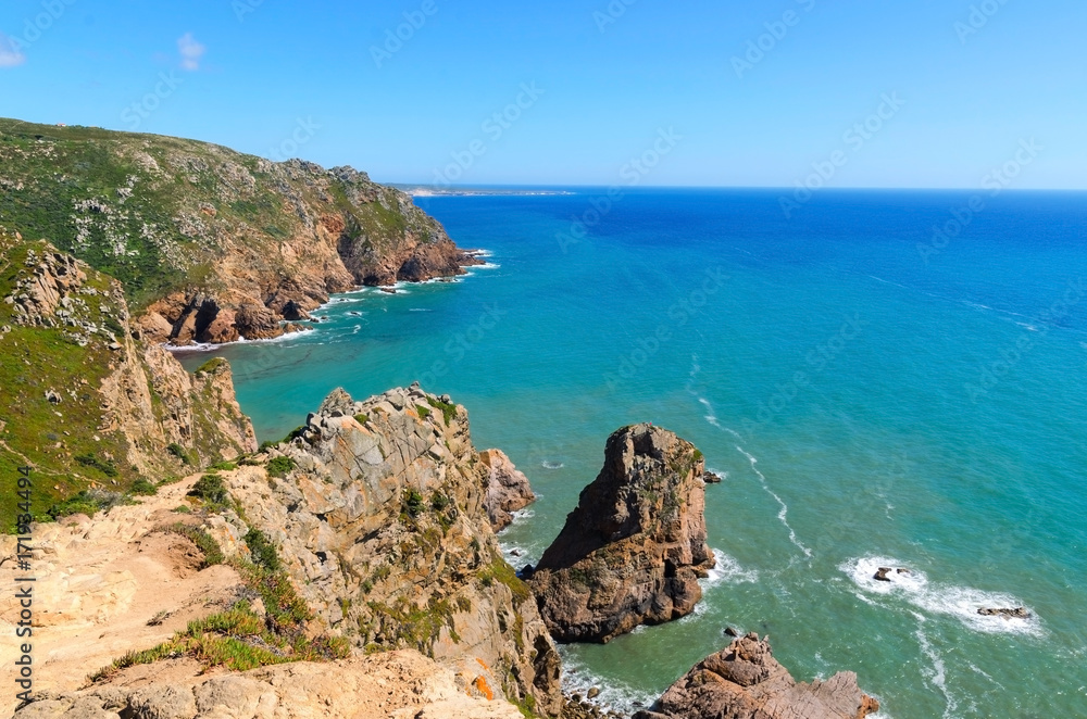 View from Cabo da Roca (Cape Roca), the westernmost point of Portugal and continental Europe, 