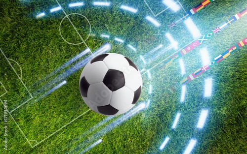 Obraz Piłka nożna streszczenie tło