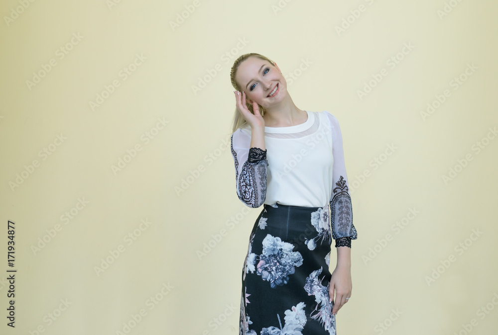 Portrait of young woman. Selective focus. Portrait of young woman. Selective focus.