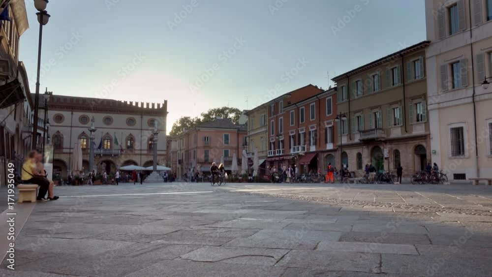 tourists in main square of Ravenna tourists in main square of Ravenna