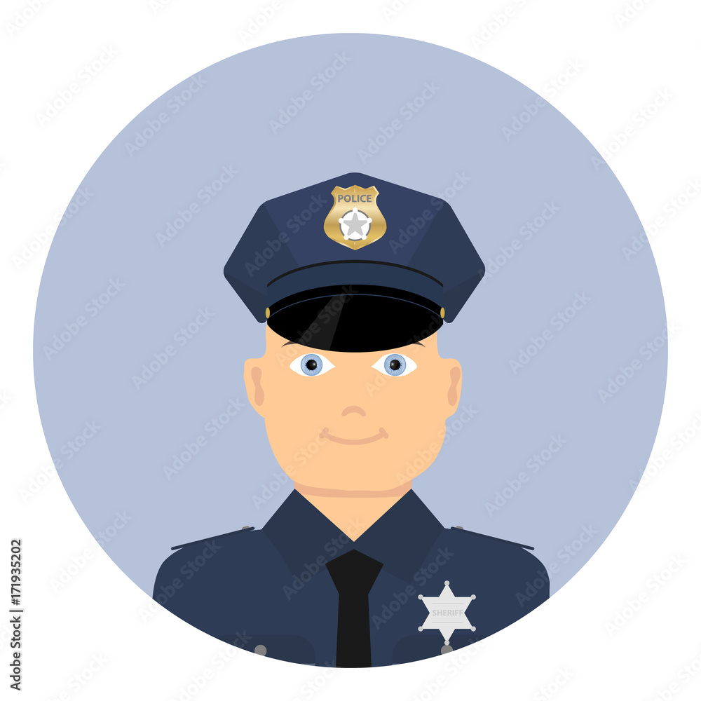 A policeman, a policeman with a cap and a token A policeman, a policeman with a cap and a token