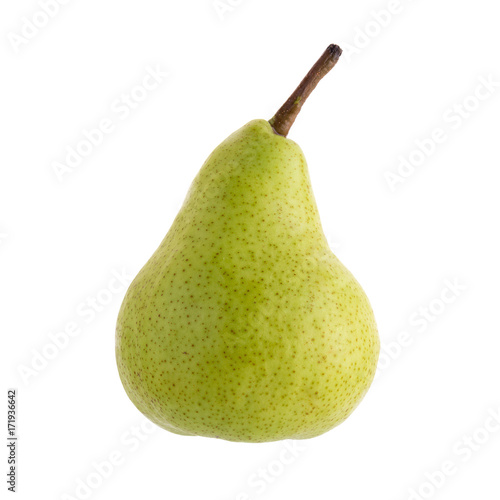 Ripe green pears isolated on a white background