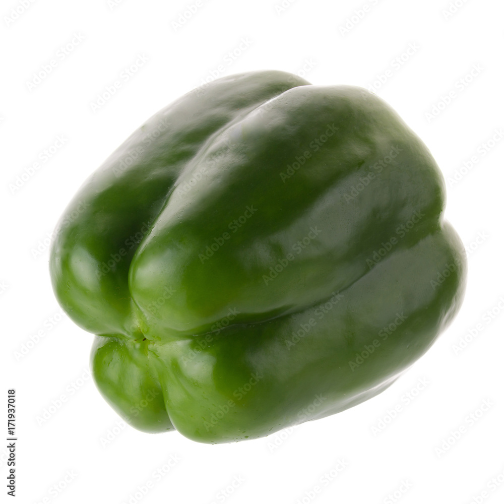 Green pepper shooted isolated on a white background Green pepper shooted isolated on a white background