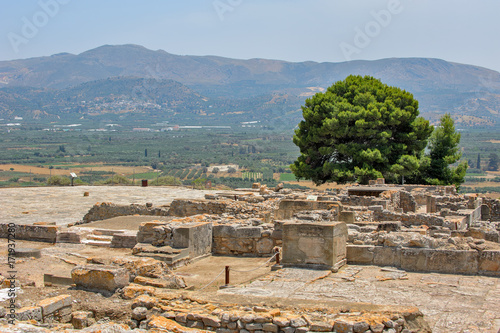 Phaistos palace archaeological site on Crete photo