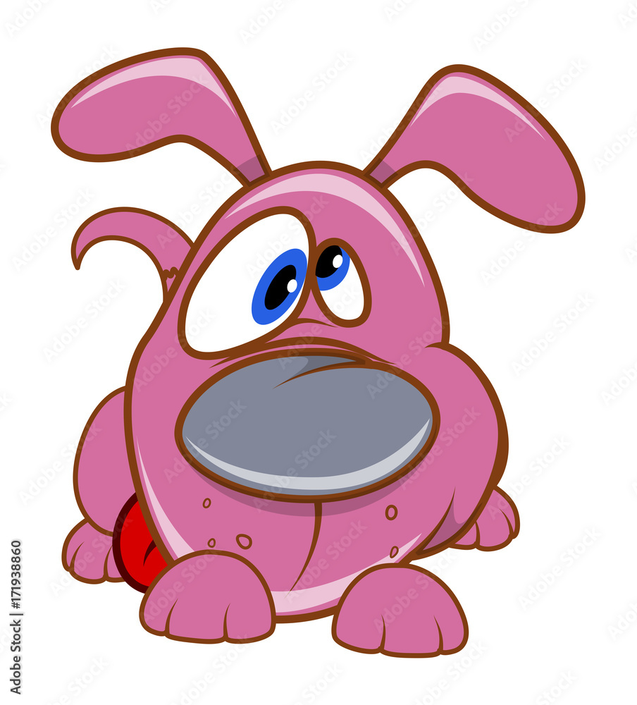 Obraz premium Cute Innocent Scared Puppy Vector
