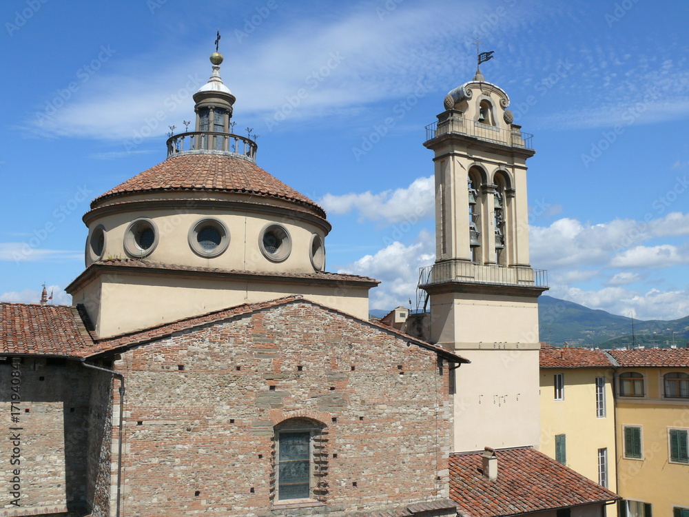 Beautiful renaissance basilica in Prato - Santa Maria delle Carceri church, Tuscany, Italy