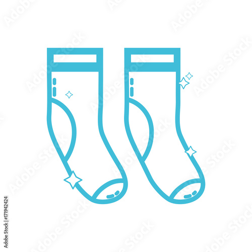 silhouette clean socks style design icon vector illustration