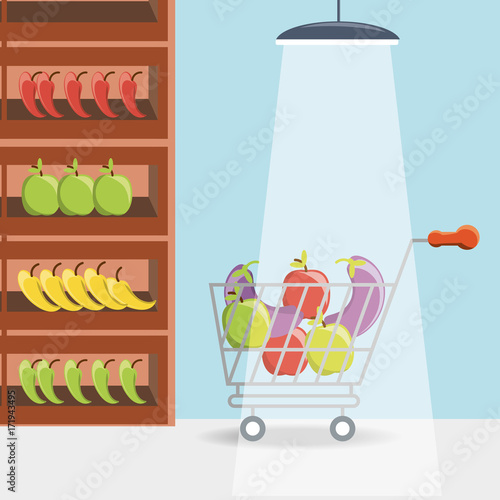 supermarket shelves design